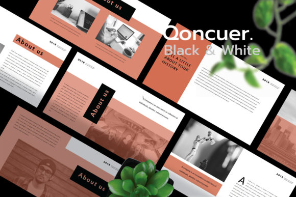 Concuer: The Black White Keynote Template for Creative Presentations