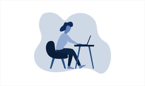 Flat Illustration Girl Learning at Home: Choosing and Using the Right Visual Assets for Creative Projects