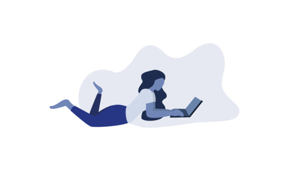 Flat Illustration Girl with Laptop: A Strategic Design Resource for Modern Creatives