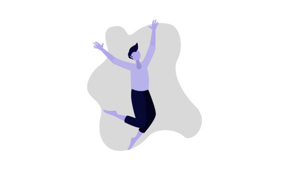 Flat Illustration Happy Man: A Versatile Design Asset