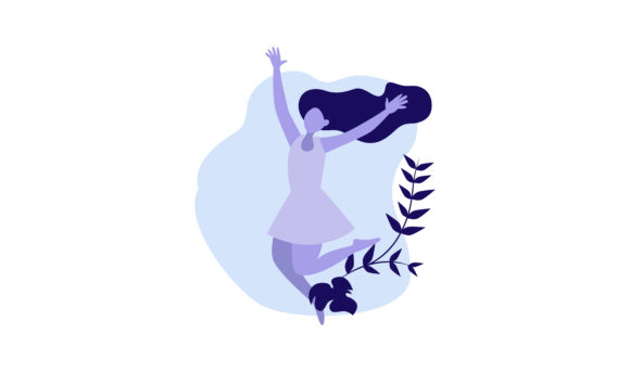Flat Illustration Happy Woman: A Versatile Design Resource for Modern Creatives