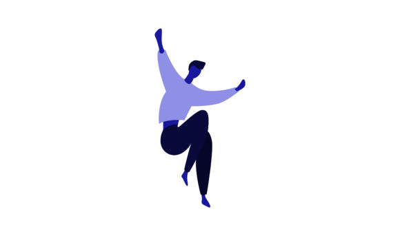 Flat Illustration of a Happy Man Jumping: Elevating Creative Design in Modern Marketing and Business