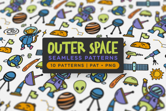 Outer Space Seamless Patterns: A Creative Universe at Your Fingers