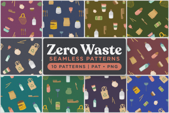Zero Waste Seamless Patterns: Creative Solutions for Sustainable Design